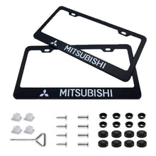 Load image into Gallery viewer, 2pcs Mitsubishi License Plate Frames with Screw Caps
