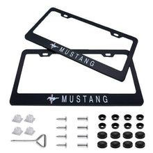 Load image into Gallery viewer, 2pcs Mustang License Plate Frames with Screw Caps
