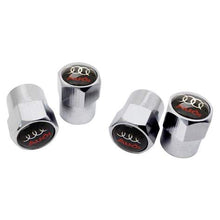 Load image into Gallery viewer, 4pcs Audi Black Background Logo Tire Valve Caps
