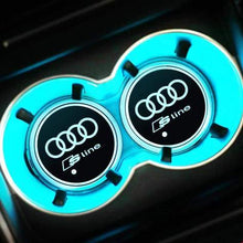 Load image into Gallery viewer, 2pcs Audi Logo Led Cup Holder Mat Pad
