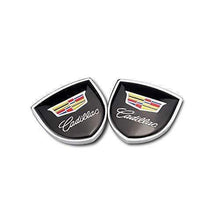 Load image into Gallery viewer, 2pcs Shield Cadillac Badge Black Emblems
