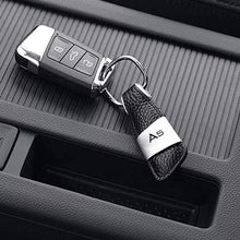 Load image into Gallery viewer, Audi Leather Keyring Black
