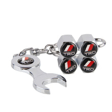 Load image into Gallery viewer, 4pcs Toyota TRD Black Wheel Tire Valve Caps+Keychain
