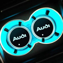 Load image into Gallery viewer, 2pcs Audi Logo Led Cup Holder Mat Pad

