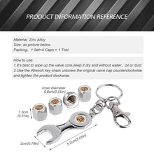 Load image into Gallery viewer, 4pcs Cadillac Logo Wheel Tire Valve Caps+Keychain
