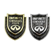 Load image into Gallery viewer, Infiniti Logo Owners Club Shield Emblem Sticker
