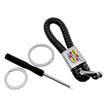 Load image into Gallery viewer, Keychain Leather+Metal Cadillac Logo
