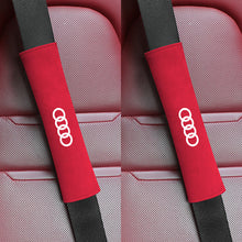 Load image into Gallery viewer, 2pcs Audi Logo Seat Belt Pads
