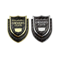 Load image into Gallery viewer, Car Cadillac Owners Club Shield Emblem Sticker
