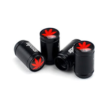 Load image into Gallery viewer, 4pcs Cannabis Marijuana Logo Tire Valve Caps
