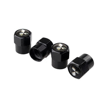 Load image into Gallery viewer, 4pcs Mitsubishi Black Logo Tire Valve Caps

