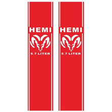 Load image into Gallery viewer, 2pcs Dodge Ram 1500 RT HEMI 5.7 Liter Truck Vinyl Decals
