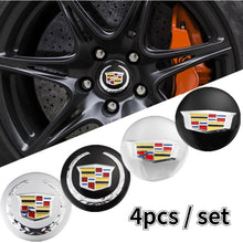 Load image into Gallery viewer, 4pcs 56mm / 65mm Cadillac Logo Wheel Center Hub Stickers
